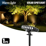 projecteurs solaires led modernes noir ip65 3pcs warm white lumière jardinextérieur abs tringle