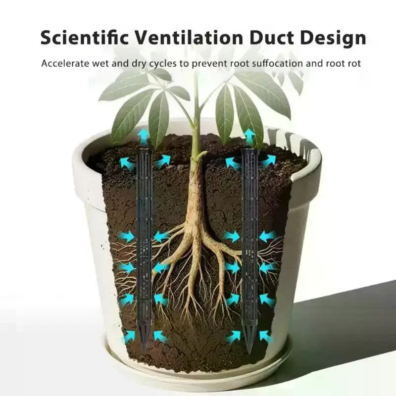 grille ventilation pot fleur noir perforations améliore circulation air pratique produit