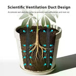 grille ventilation pot fleur noir perforations améliore circulation air pratique produit