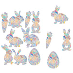 sticker decoratif multicolore geometrique moderne adhesif coeurs papillons champignons feuilles lune echangable fenetre maison