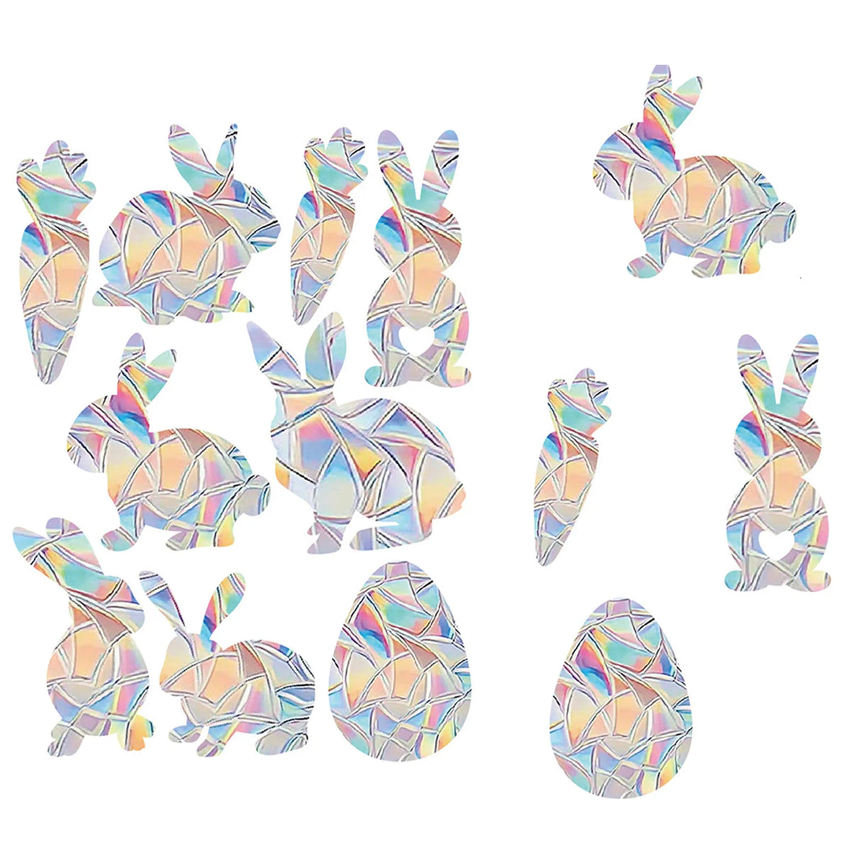 sticker decoratif multicolore geometrique moderne adhesif coeurs papillons champignons feuilles lune echangable fenetre maison