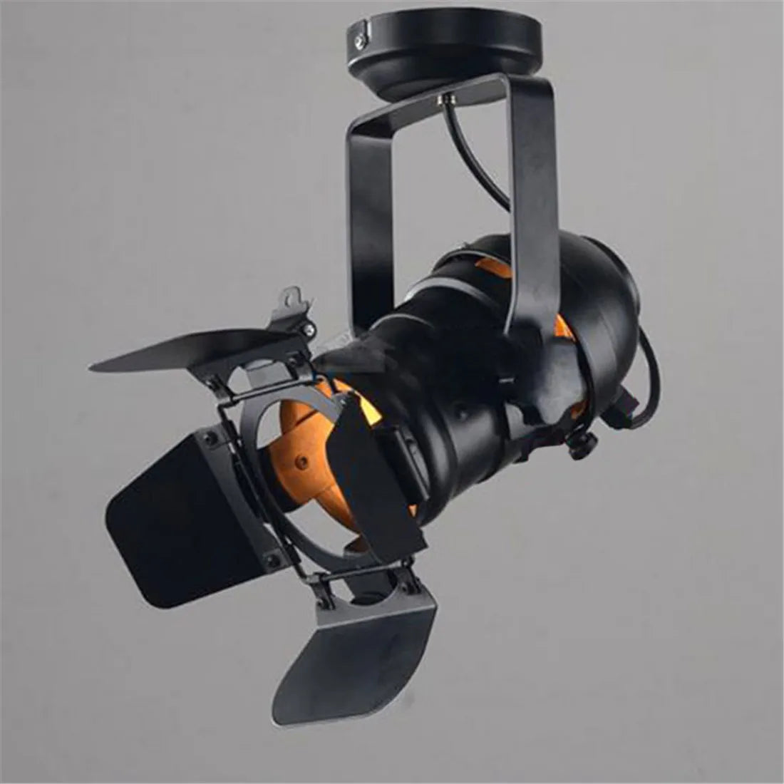 projecteur mural led noir moderne surface fixe vis cable grille différentes tailles