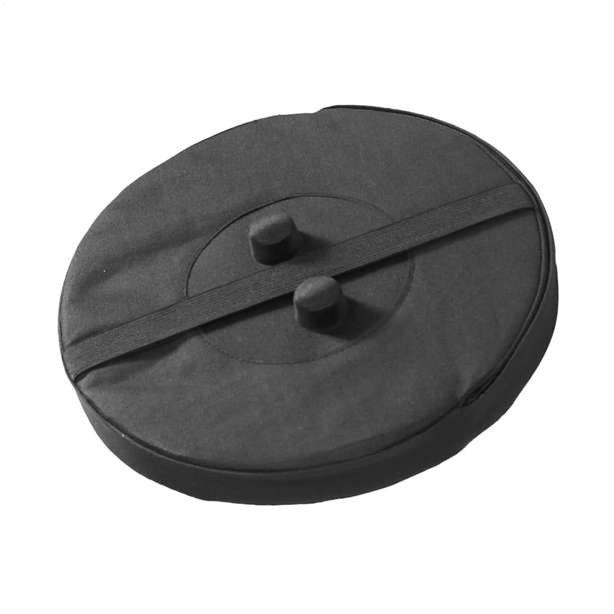 coussin rond noir mousse mémoire forme moderne antidérapant ceinture noire confortable pliable camping siège