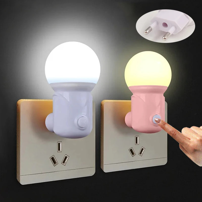 veilleuse led moderne enfant boule blanc rose prise eu changement couleur