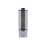 distributeur savon noir transparent moderne fixation murale bouton déclenchement lisse minimaliste