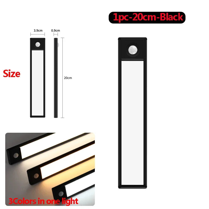 veilleuse led motion sensor sous meuble 20cm 30cm 40cm 50cm blanc moderne minimaliste