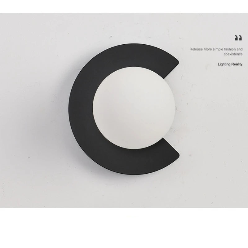 lampes murales modernes minimaliste couleur noire doré chambre entrée éclairage quotidien deux sources lumineuses