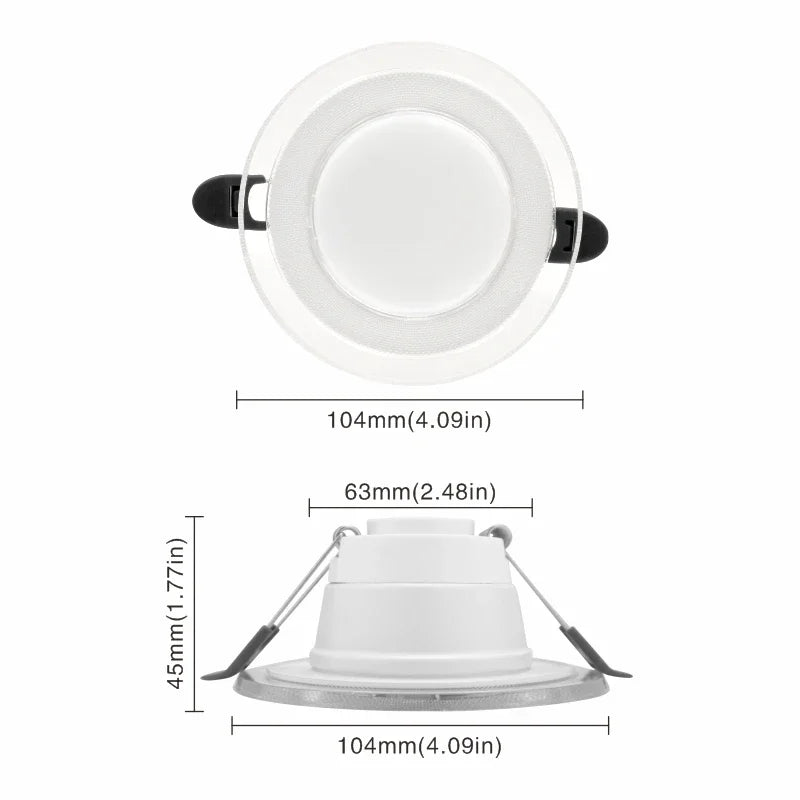 ampoule led spot blanc moderne 104mm diamètre 63mm hauteur 45mm profondeur