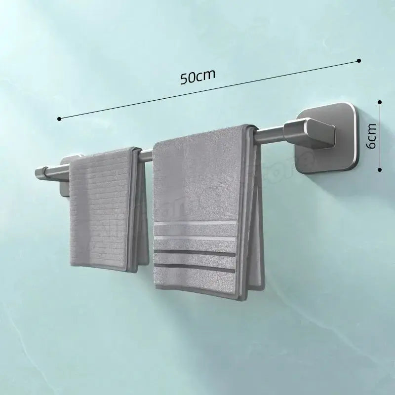 porte serviettes mural adhésif blanc gris noir texture métallique moderne minimaliste serviettes sabots 30cm