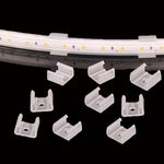rubans led flexibles transparents blancs clips fixation moderne 12v fcc