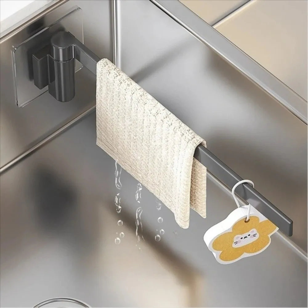 porte serviettes barrette suspension multi usage moderne anthracite beige lisse métallique adhésif texturé bijoux