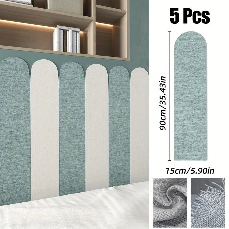 panneaux protection tissu lin bleu beige gris clair adhésifs modernes 90cm 15cm