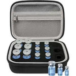 rangements réutilisables flacons médicaments violet rose bleu noir opaques pratique compact 10emplacements
