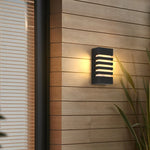 applique murale moderne led étanche noir lignes horizontales lumineuses fixations invisibles aluminium