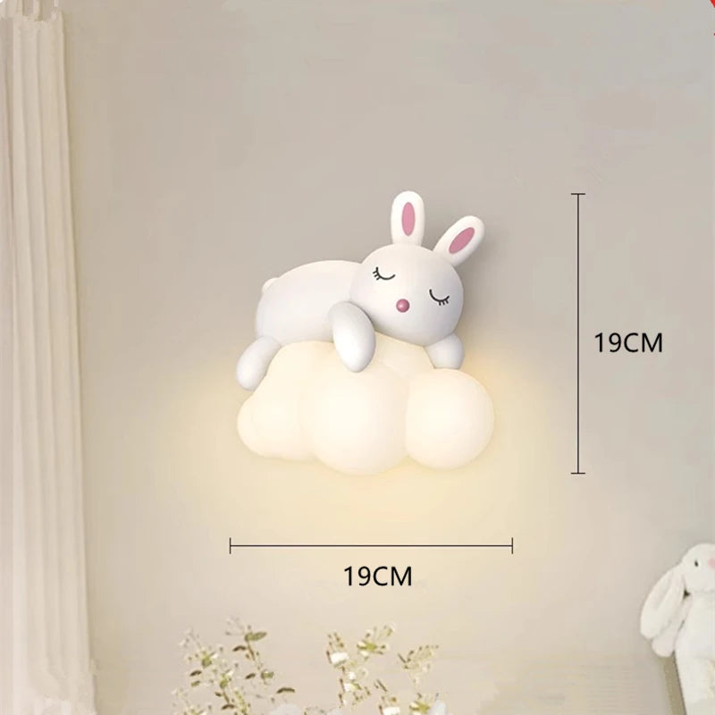 lampe murale décorative ours nuage enfant blanc moderne chambre éclairage mur fixé LED