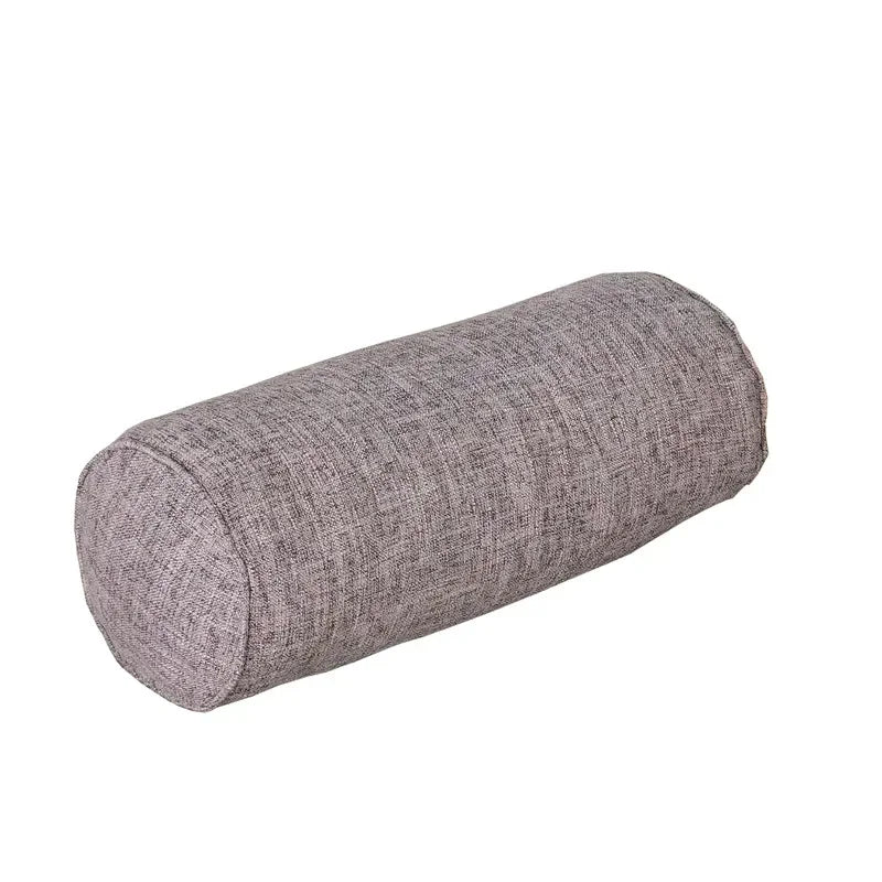 coussin rectangulaire patchwork moderne texture lin beige gris bleu marine decoratif memoire forme corporelle