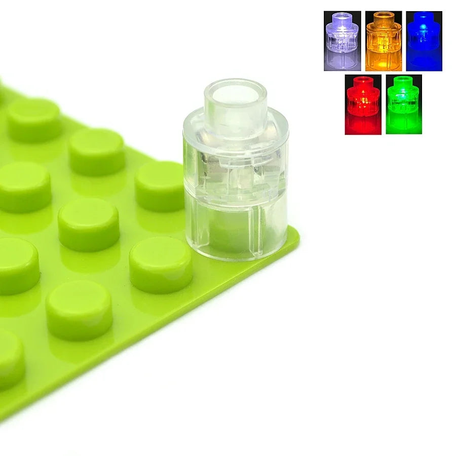 projecteur led transparent jaune bleu rouge vert moderne jouet construction bloc autobloquant grande taille