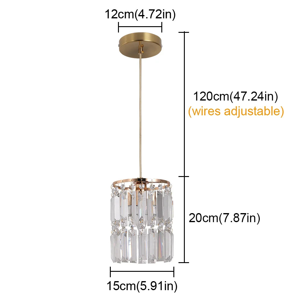 lustre cristal doré salon chambre classique suspension chaîne lumineuses modernes