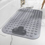tapis bain moderne bleu clair perforations nuages relief anti dérapage salle bain suction cups