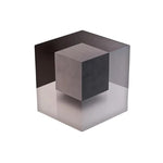 autocollant mural cube geometrique gris noir minimaliste illusion optique pvc