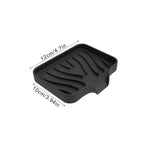 support savon silicone auto drainant moderne gris vert rayures ondulées brosse dents savon bouteille