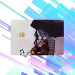 adhésif décoratif cartes bancaires dessin animé personnages motifs waterproof réutilisable noir blanc rouge gris