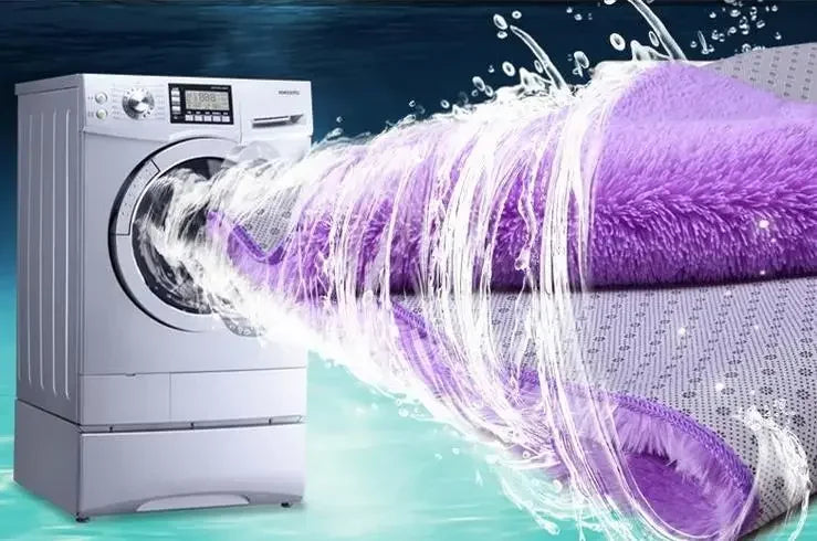 tapis forme cœur doux violet moderne 30x40cm antidérapant bain salon