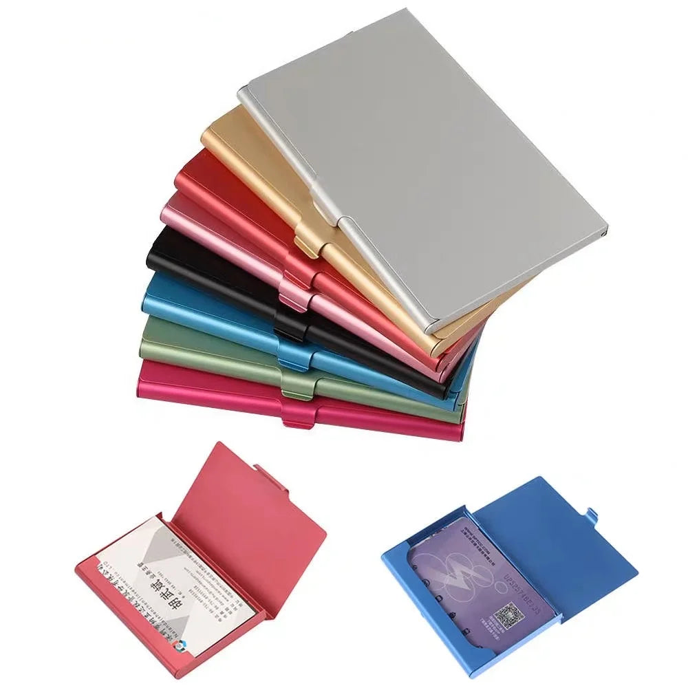 porte cartes réutilisable métal coloré rose doré moderne clip