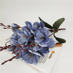bouquet artificiel fleurs magnolia soie blanc bleu violet rouge intérieur décoration maison anniversaire fête