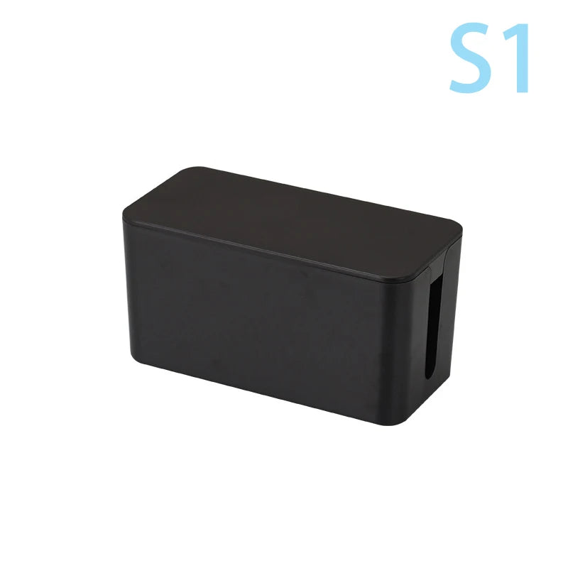 boîtes rangement câbles prises organisateur fil multiprise noir blanc moderne minimaliste rechargeable