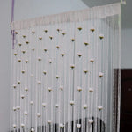 rideau porte violet rose blanc coeurs tissu transparent moderne décoratif 100x200cm polyester