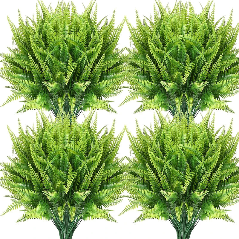 plantes artificielles vertes feuilles pointues moderne decoration intérieur bouquet 10 pièces