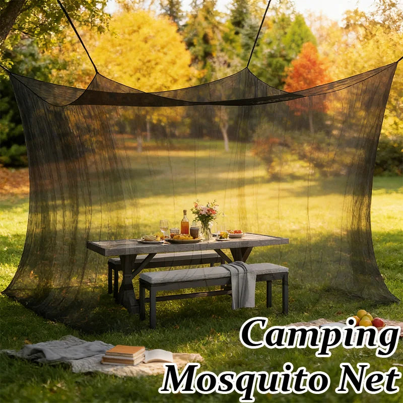 filet anti moustiques portable noir blanc maille fine hexagonale extérieur camping patio moderne fonctionnel