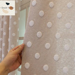 rideau moderne beige clair blanc motif points opacité salon chambre fenêtre polyester épais