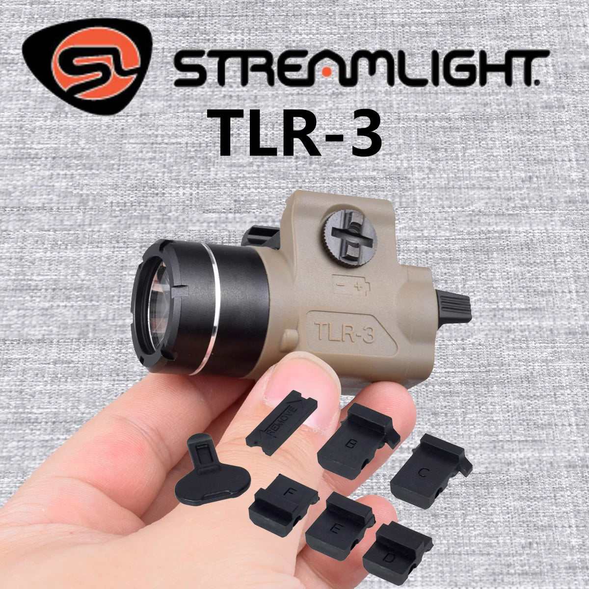 lampe torche tactique led noir mat compact tringle glock scout momentané constant stroboscope