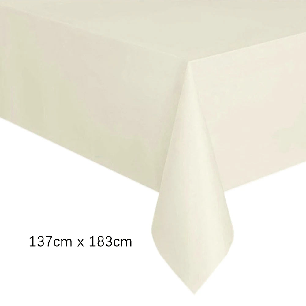 serviette table jetable rectangulaire unie mariage anniversaire fête décoration table plastique moderne