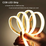 Bande lumineuse LED COB 4000K blanc neutre pour jardin