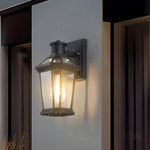 lampe murale transparente classique éclairage extérieur résistant bronze verre aluminium jardin