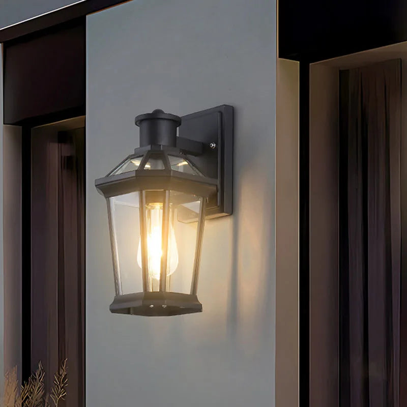 lampe murale transparente classique éclairage extérieur résistant bronze verre aluminium jardin