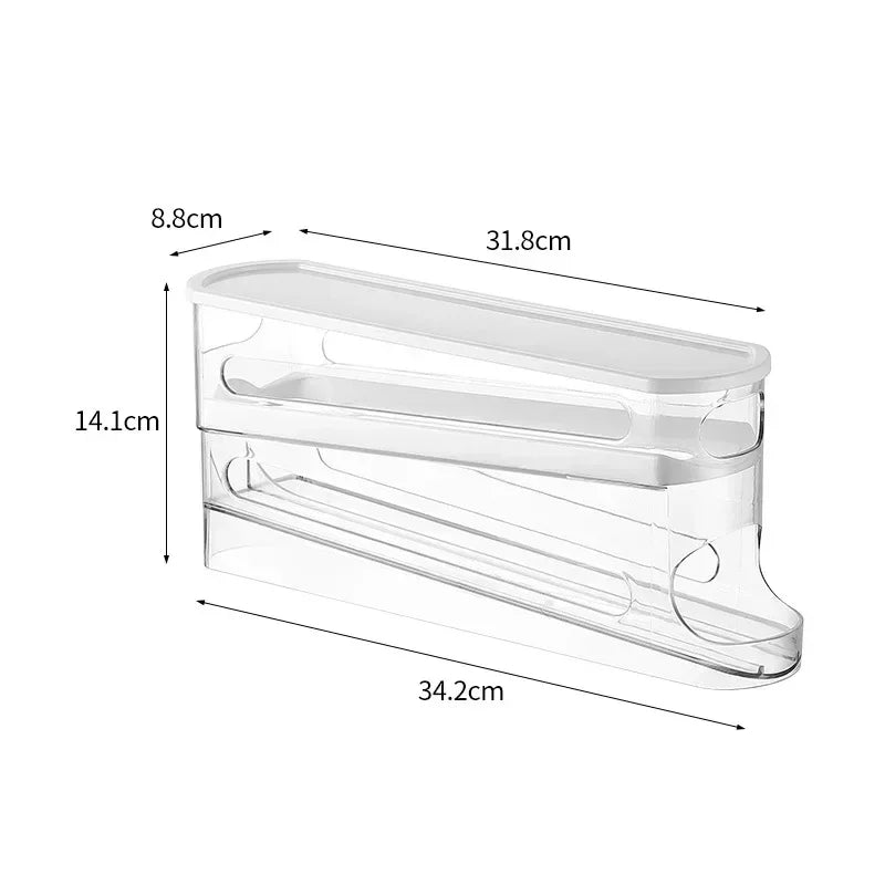 organisateur d'oeufs transparent moderne boîte oeufs plastique rangement réfrigérateur double couche auto distributeur