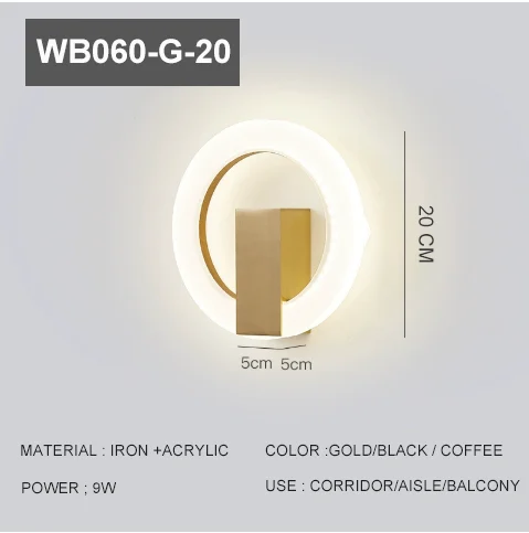 lampe murale led moderne blanc noir minimaliste chambre salon éclairage quotidien fixée mur