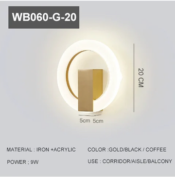 lampe murale led moderne blanc noir minimaliste chambre salon éclairage quotidien fixée mur