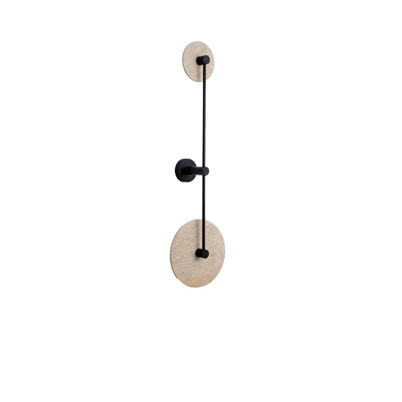 applique murale led moderne minimaliste noir beige texture marbrée éclairage quotidien fixé mur discoiles
