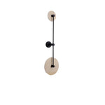 applique murale led moderne minimaliste noir beige texture marbrée éclairage quotidien fixé mur discoiles
