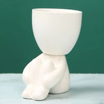 cache pot céramique contemporain noir pots fleurs succulentes drainage maison