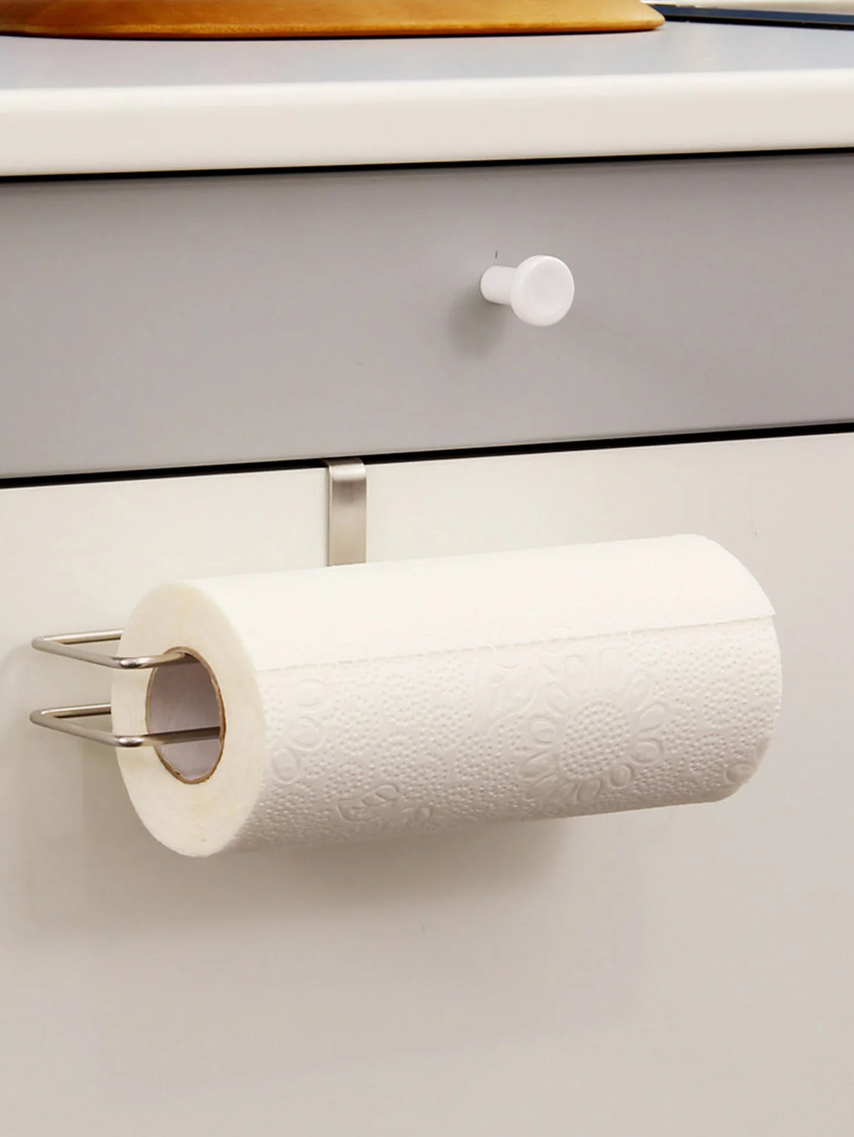 porte serviettes moderne acier inoxydable blanc argenté cuisine respectueux environnement fixations
