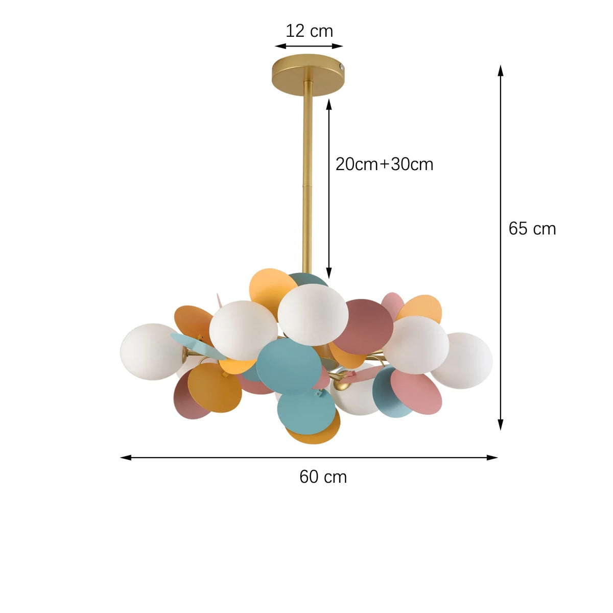 Suspension lumineuse moderne verre dépoli blanc bleu clair jaune rose orange pince suspension