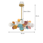 Suspension lumineuse moderne verre dépoli blanc bleu clair jaune rose orange pince suspension