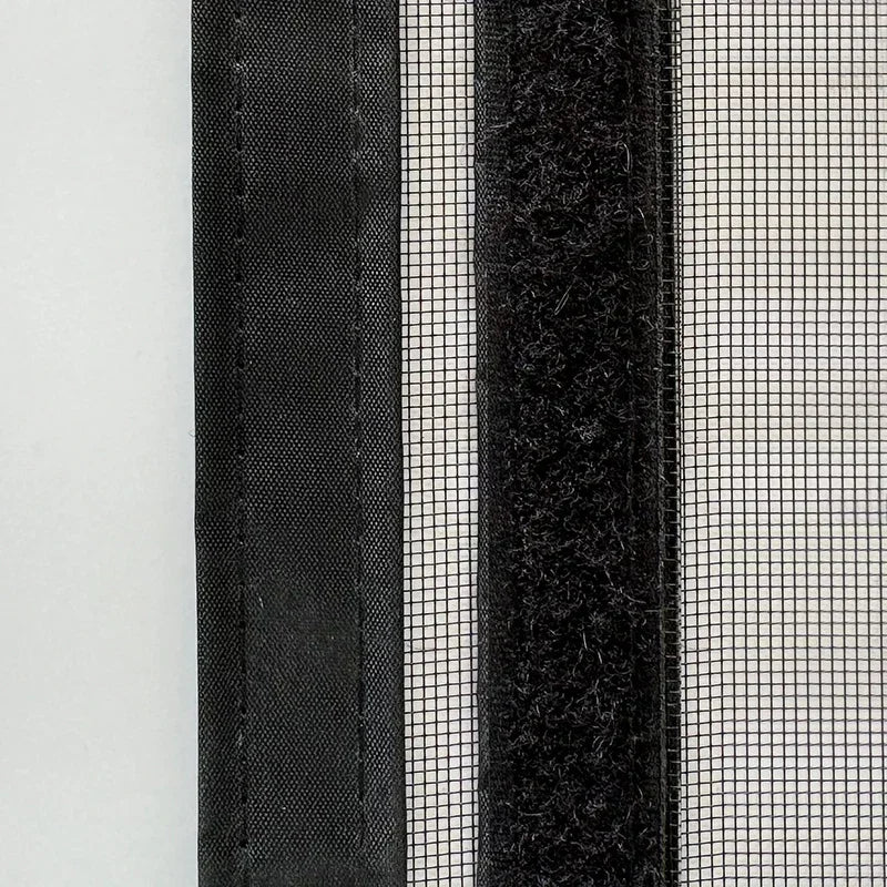 rideau porte magnétique autofermeture anti insectes maille fine velcro noir moderne