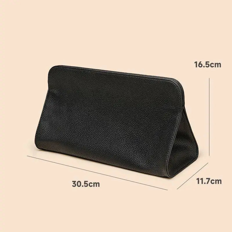 sac rangement aspirateur cheveux fer lisser cordon moderne texture cuir noir marronclair